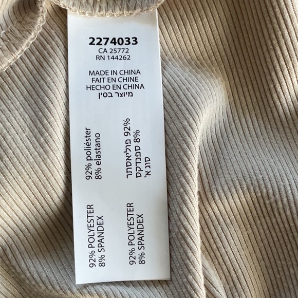 Cream Mock Neck with Dolman Sleeve Blouse - Picture 5 of 7